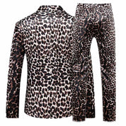 Men's 2 Piece Leopard Tuxedo with Animal Print