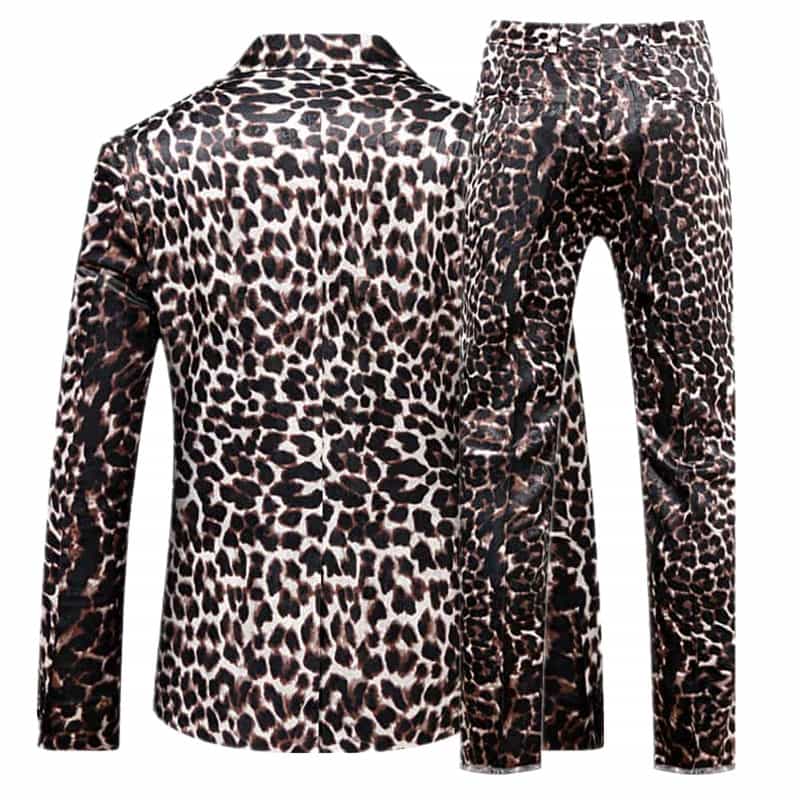 Men's 2 Piece Leopard Tuxedo with Animal Print