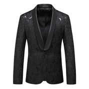 Men's 2 Piece Printed Tuxedos in Black & White