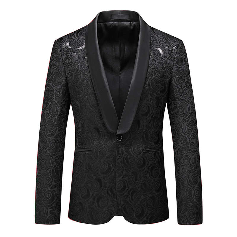 Men's 2 Piece Printed Tuxedos in Black & White