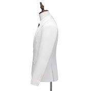 Men's 2 Piece Double Breasted Suit in Solid White