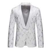 Men's 2 Piece Printed Tuxedos in Black & White