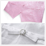 Men Embroidered Vest Slim Fit  Jacquard Black Red Blue Waistcoat For Prom Groomsman Wedding