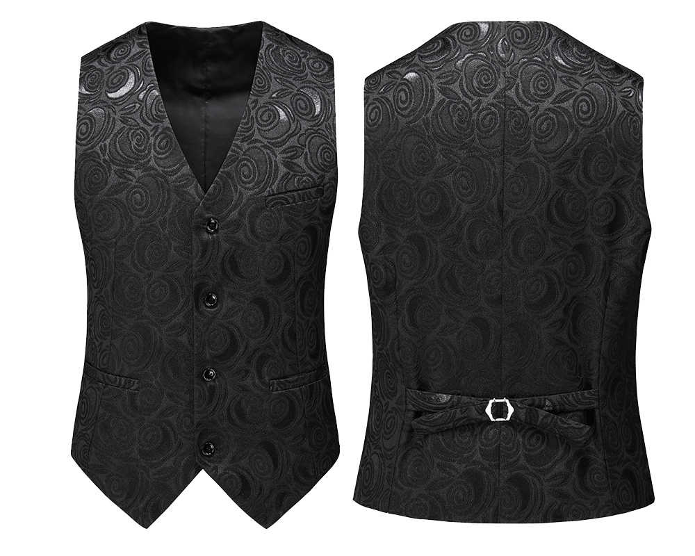 Men's 2 Piece Printed Tuxedos in Black & White