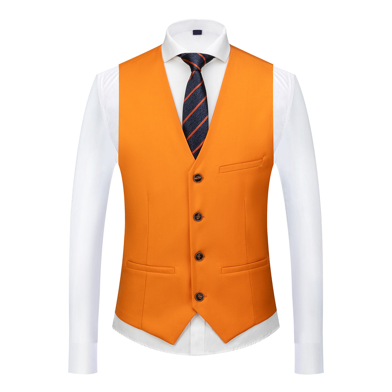 Men's Single Breasted Stylish Plain Vest Slim Fit Solid Waistcoat For Prom Groomsman Wedding Party