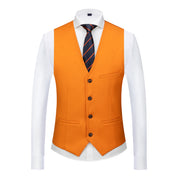 Men's Single Breasted Stylish Plain Vest Slim Fit Solid Waistcoat For Prom Groomsman Wedding Party