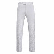 Mens Slim Fit Flat Front Pants Trousers Luxury Floral Pants Prom