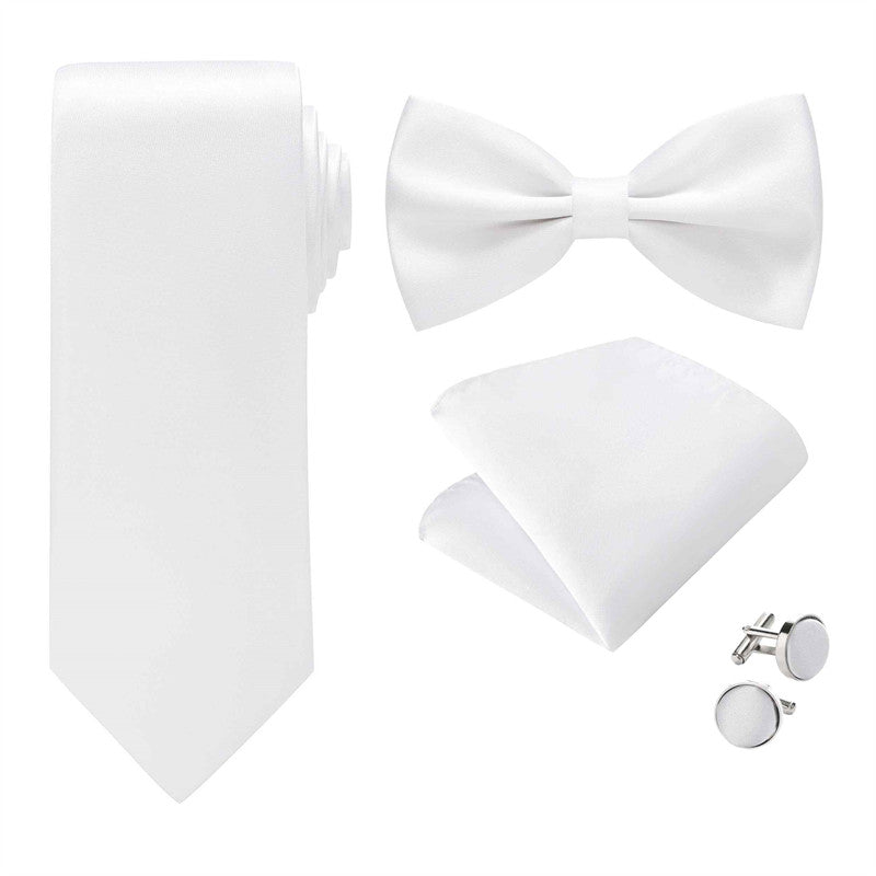 Men's Ties Set ( Necktie+Bow Tie+Pocket Square +Cufflinks)