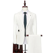 Men's 2 Piece  Suit in Solid Yellow White Blue Red
