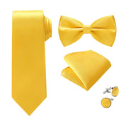 Men's Ties Set ( Necktie＋Bow Tie＋Pocket Square ＋Cufflinks）