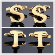 26 Dimensional Letter Style Cufflinks Gold