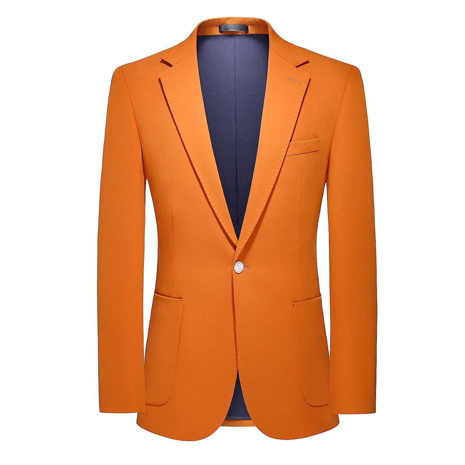 Mens Suit Jacket One Button in Orange