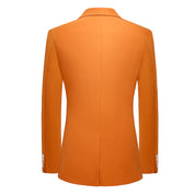 Mens Suit Jacket One Button in Orange