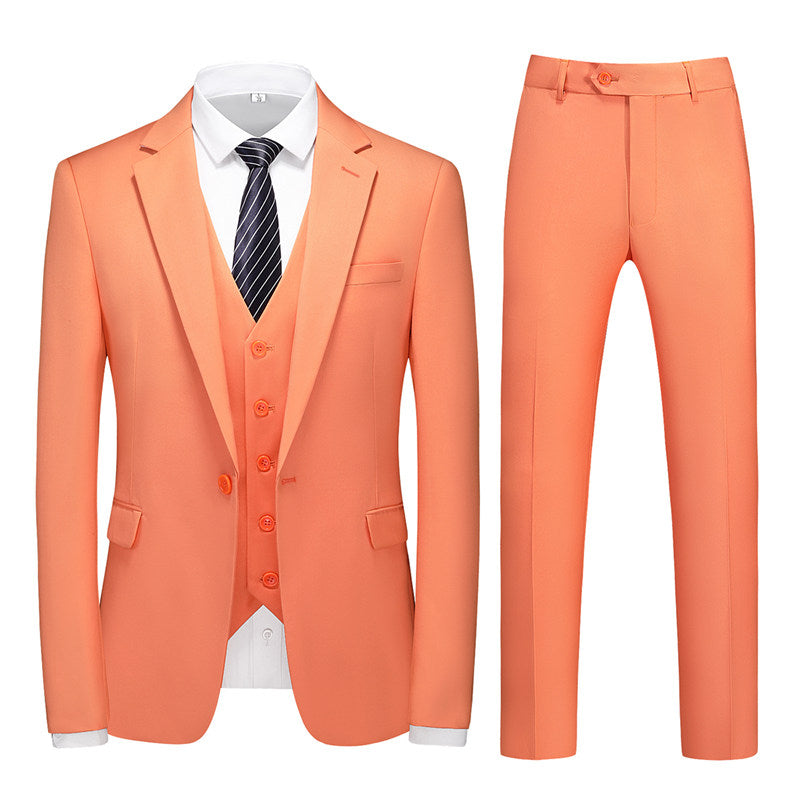 Men's 3 Piece Slim Fit Solid Suit in 5 colors