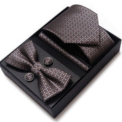 Men's 4 Pieces Gift Ties & Square Scarf & Cufflinks Set