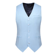 Men's 3 piece Single Breasted Suit in Sky Blue