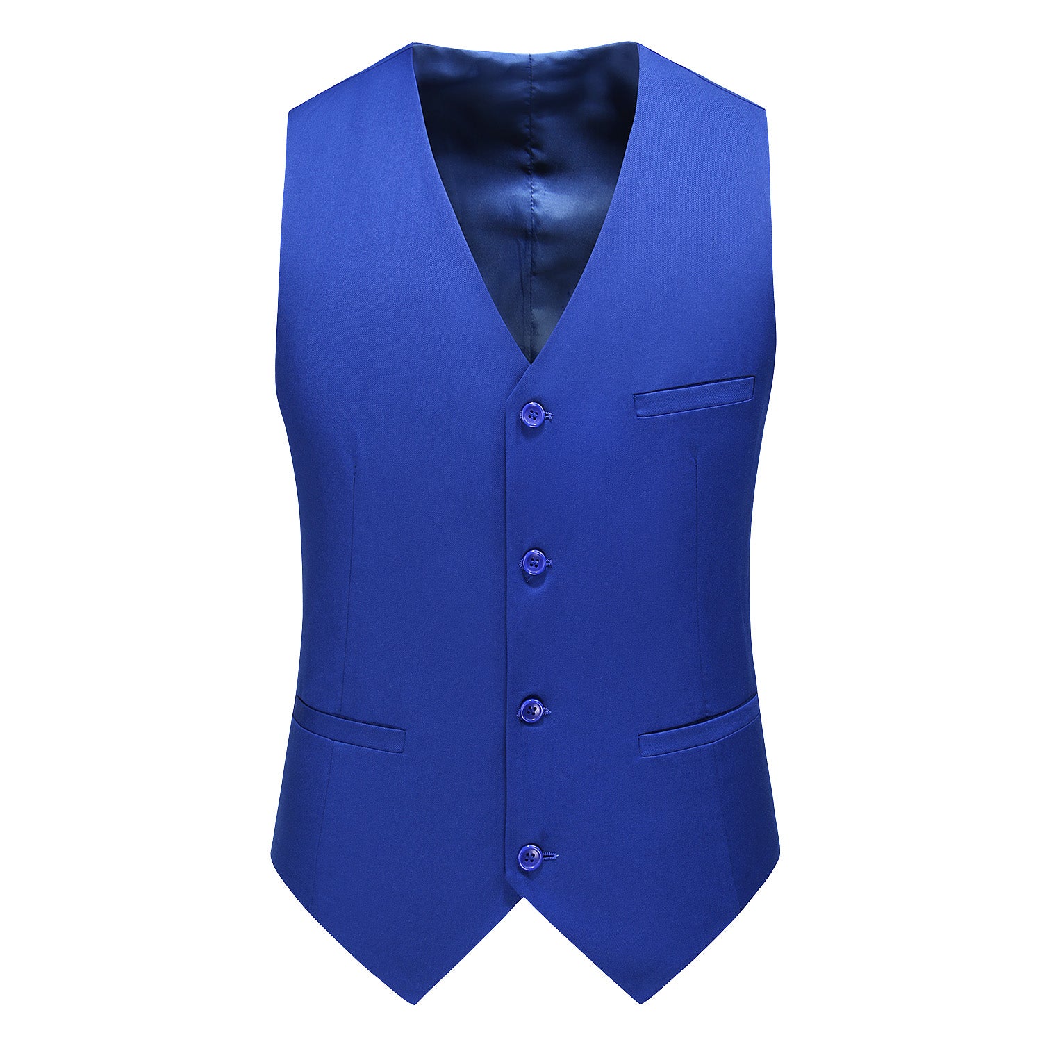 Men's Single Breasted Stylish Plain Vest Slim Fit Solid Waistcoat For Prom Groomsman Wedding Party
