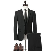 Men's 2 Piece Solid Suit in Black