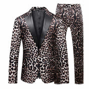 Men's 2 Piece Leopard Tuxedo with Animal Print