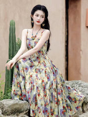 MOGU Womens Floral Maxi Dress