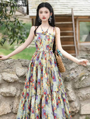 MOGU Womens Floral Maxi Dress