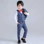 Boys Suit Slim Fit 5 Piece Children's Dress