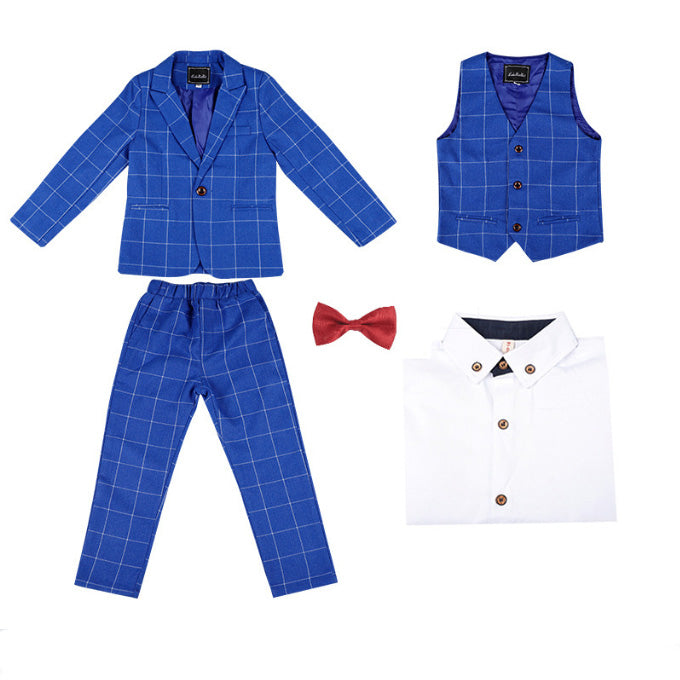 Boys Suit Slim Fit 5 Piece Children's Dress