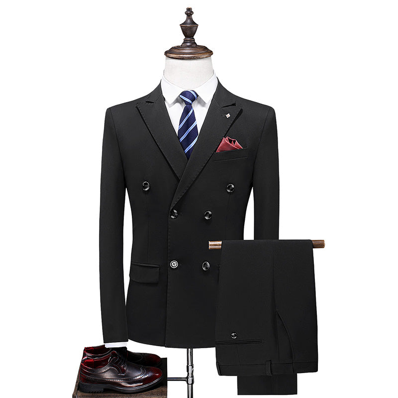 MUZE×el conducotrH DOUBLE BREASTED JKT Men's Vintage Double Breasted Mid-Long Slim Fit Pea Coat