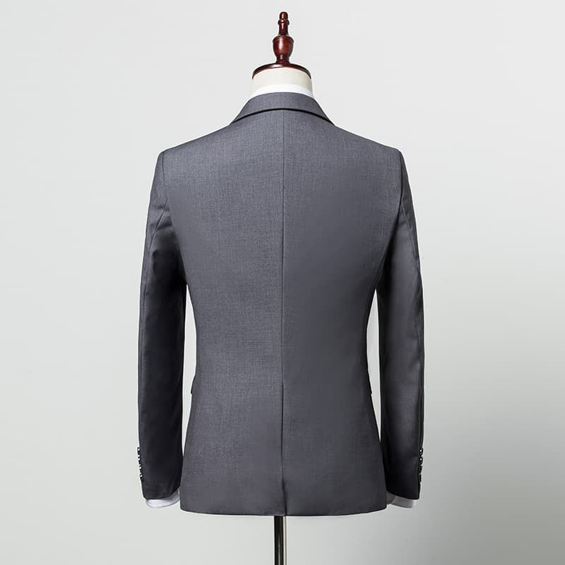 Men's 3 Piece Solid Suit in 4 Colors One Button