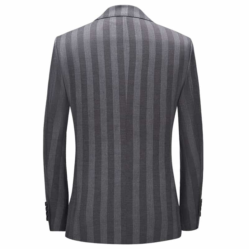 Mens 2 Piece Double Breasted Suit with Striped Pattern