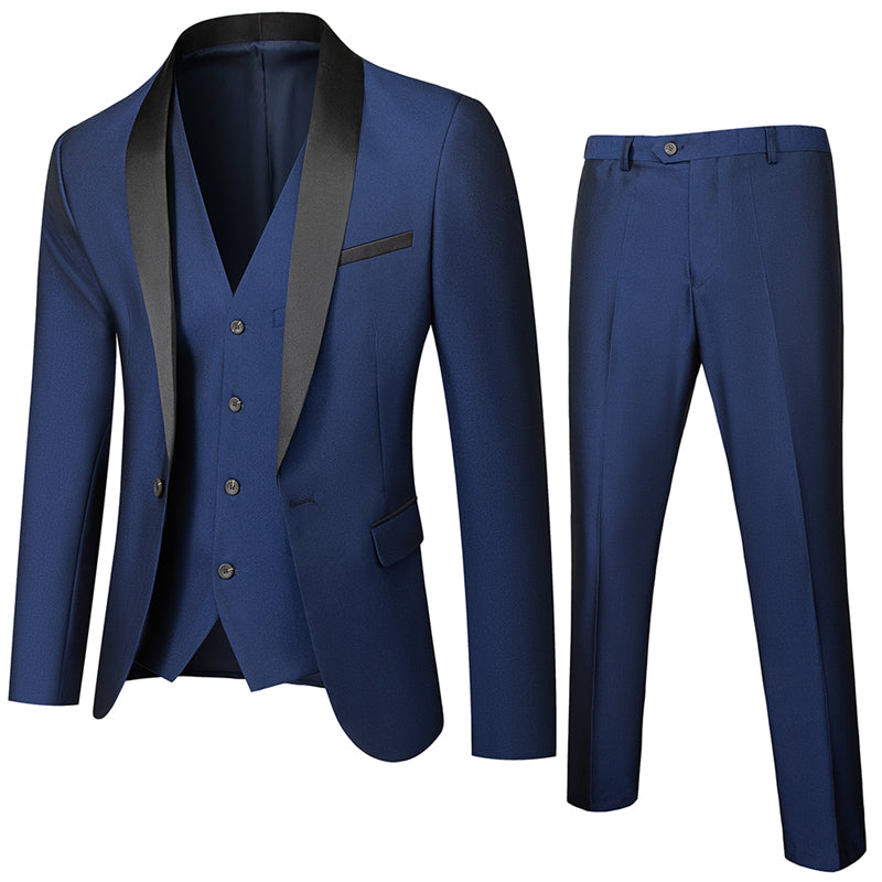 3 Piece Solid Wedding Tuxedo