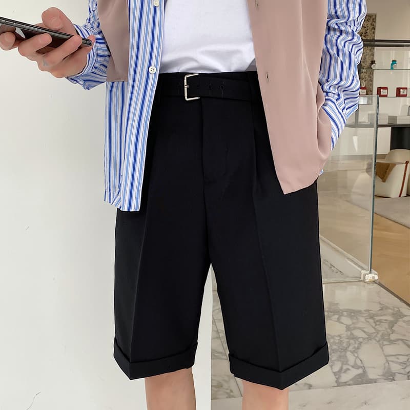 Mens Straight Fit Summer Shorts Stretch Casual Solid Black Grey Flat Front Dress Short Pants Mens Straight Fit Summer Shorts Stretch Casual Solid Black Grey Flat Front Dress Short Pants