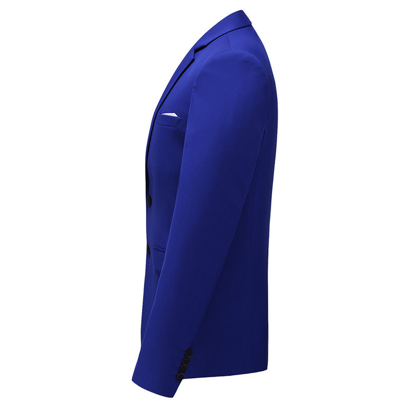 Men 2 Piece Suit in Plain 8 Colors Two Button Closure