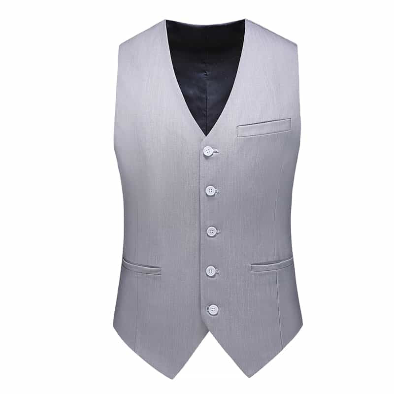 Mens 3 Piece Grey Suit Single Breasted