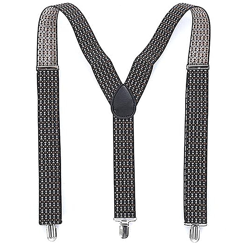 Men's Y-Back Adjustable Suspender With Elastic Straps