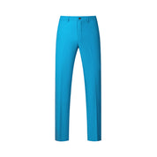 Men's Slim Fit Plain Flat Front Pants Fashion 7 Solid Color Trousers