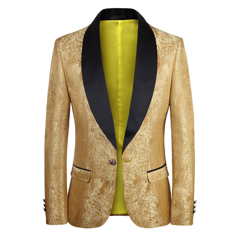Men's 2 piece Suit One Button Gold