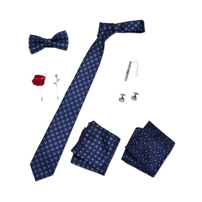 Men's 8 Pieces Ties Set for Wedding Prom Party