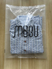 MOGU Womens Short Sleeve Stripe Blouse