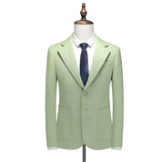 Men's Two Buttons Blazer Casual Suit jackets in Green