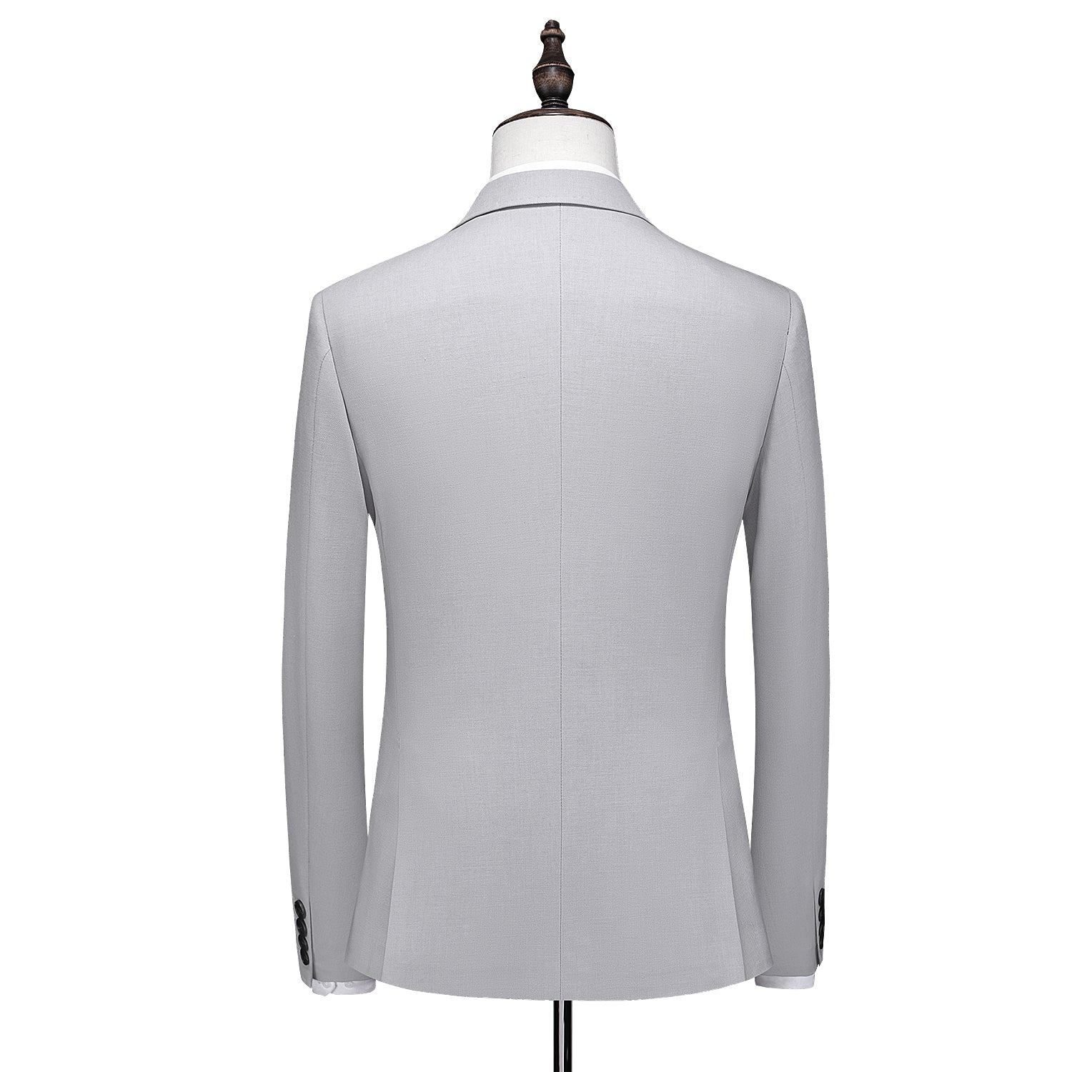 Men's Double Breasted Blazer Grey Suit Jacket