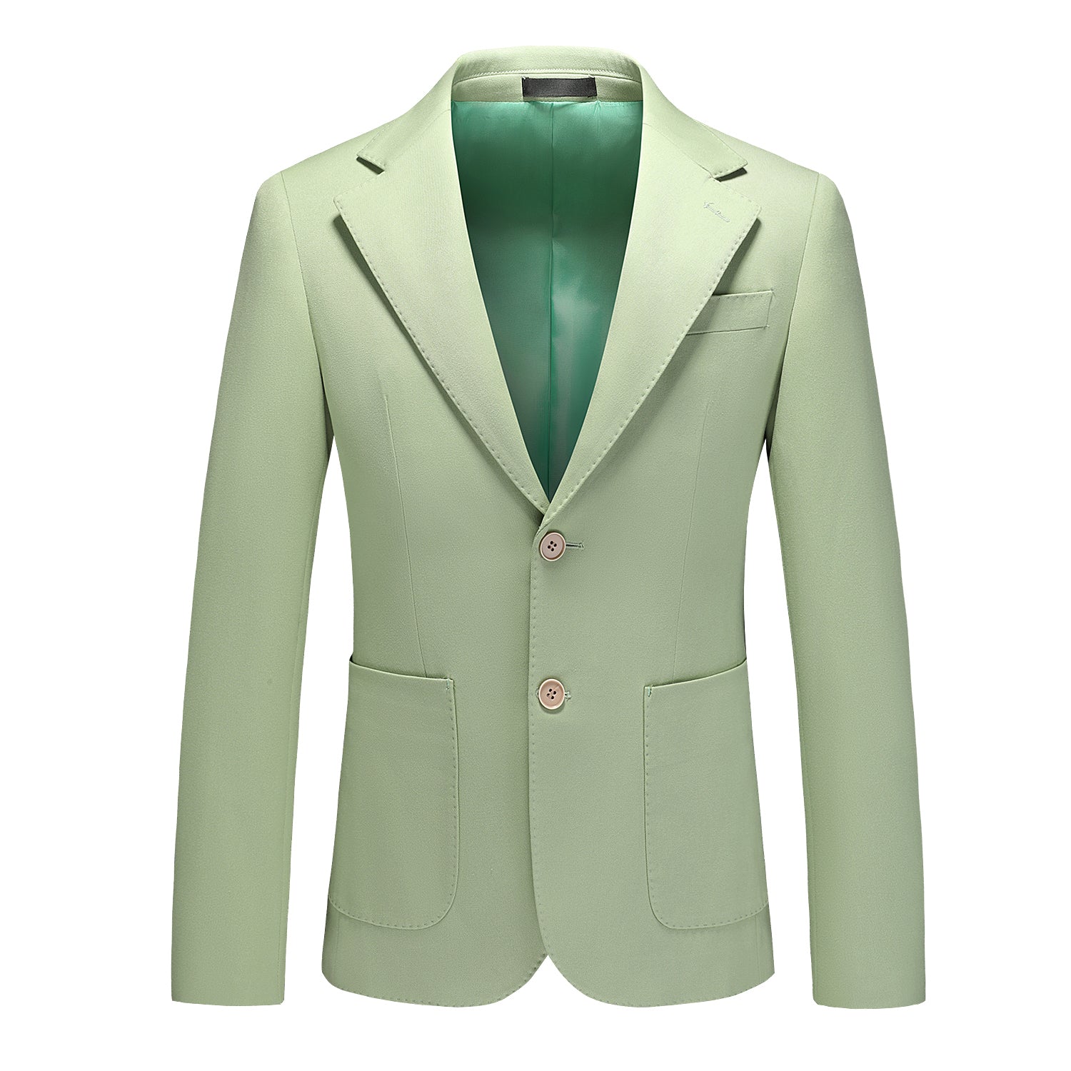 Men's Two Buttons Blazer Casual Suit jackets in Green