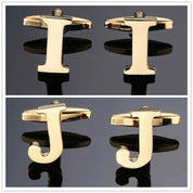 26 Dimensional Letter Style Cufflinks Gold