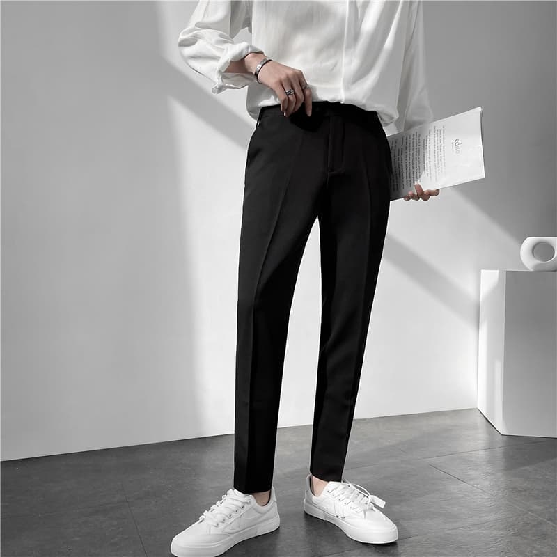 Men's Regular Fit Lycra Pants for Men, Stretchable Cotton Ankle Length Pant  For Men's