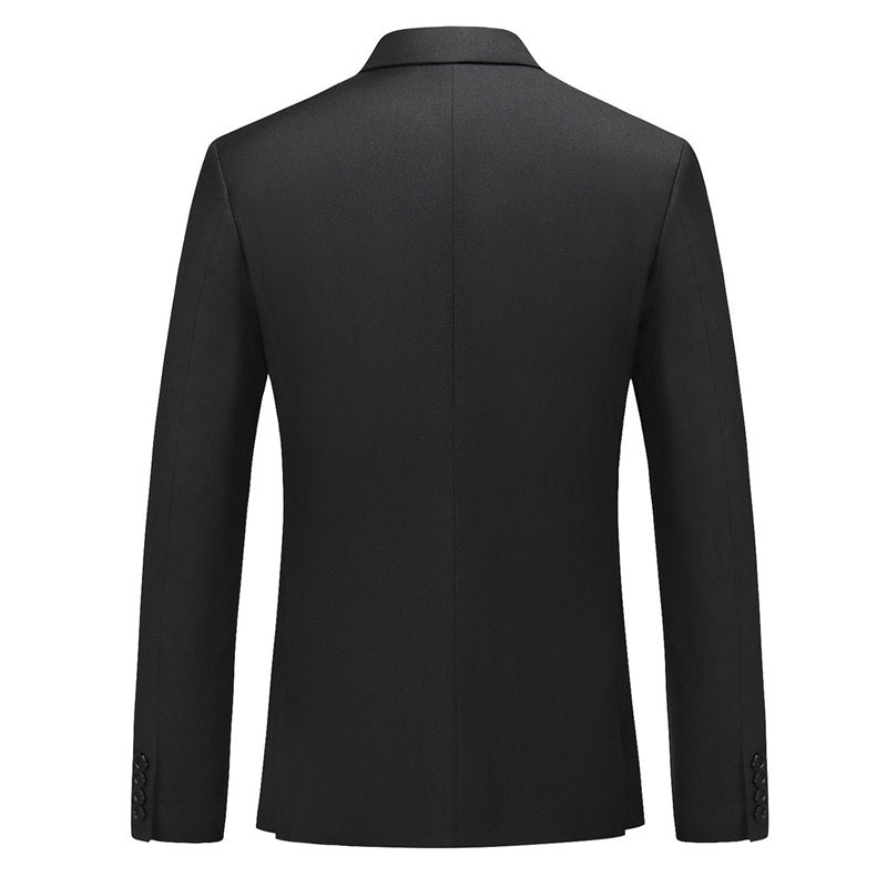 Mens Double Breasted Suit Jacket Slim Fit Blazer Solid Sports Coat ...