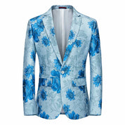 Men's Blazer Slim Fit Suit Jacket Floral Printed Sport Coat in 7 colors