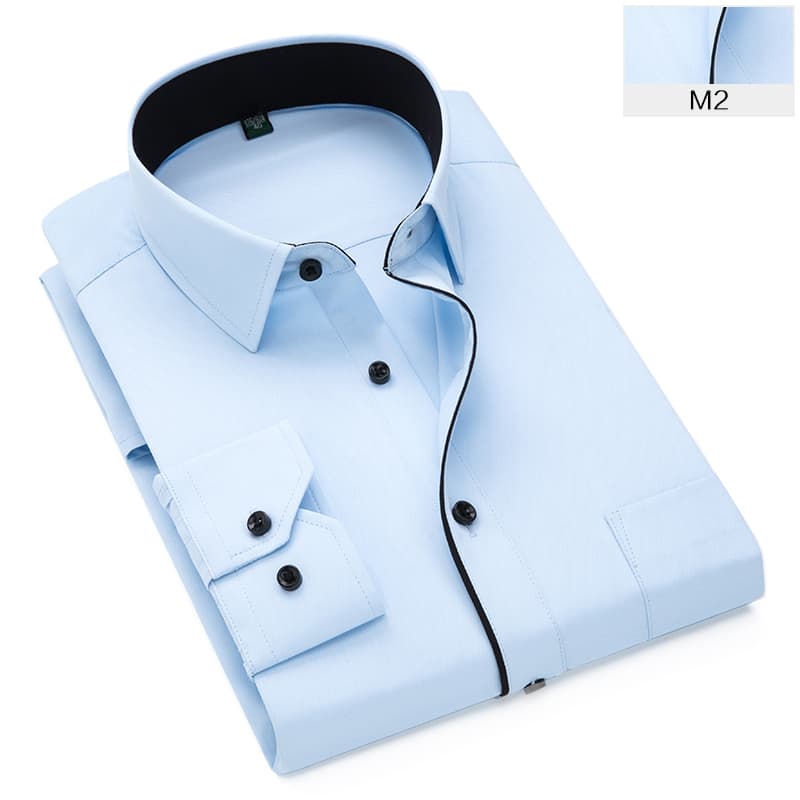 Men's Dress Shirt Solid Slim Fit Non Irony For Prom Wedding Business MOGU SUIT Men's Dress Shirt Solid Slim Fit Non Irony For Prom Wedding Business MOGU SUIT