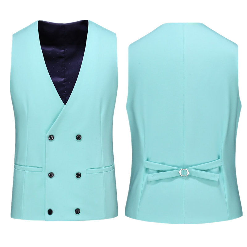 Men's Solid Light Blue 3 Piece Suit