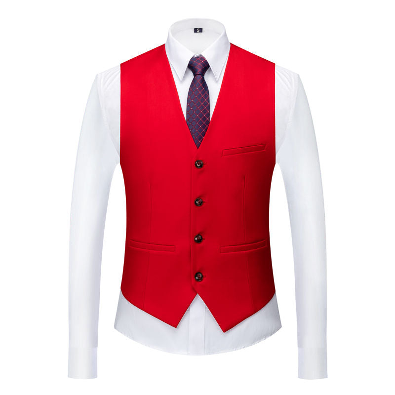 Men 3 Piece Solid Suit 2 button Closure