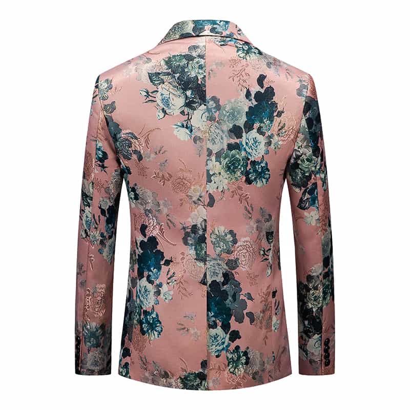 Men's Sport Coat Slim fit Pink Printed Floral Blazer